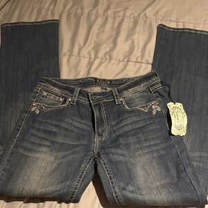 Shyanne Dark Blue Boot Cut Jeans